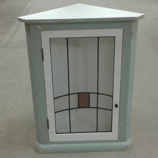 Replica Pine & Leadlight Cabnet