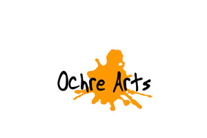 Ochre Arts Logo showing an ochre coloured splodge of paint
